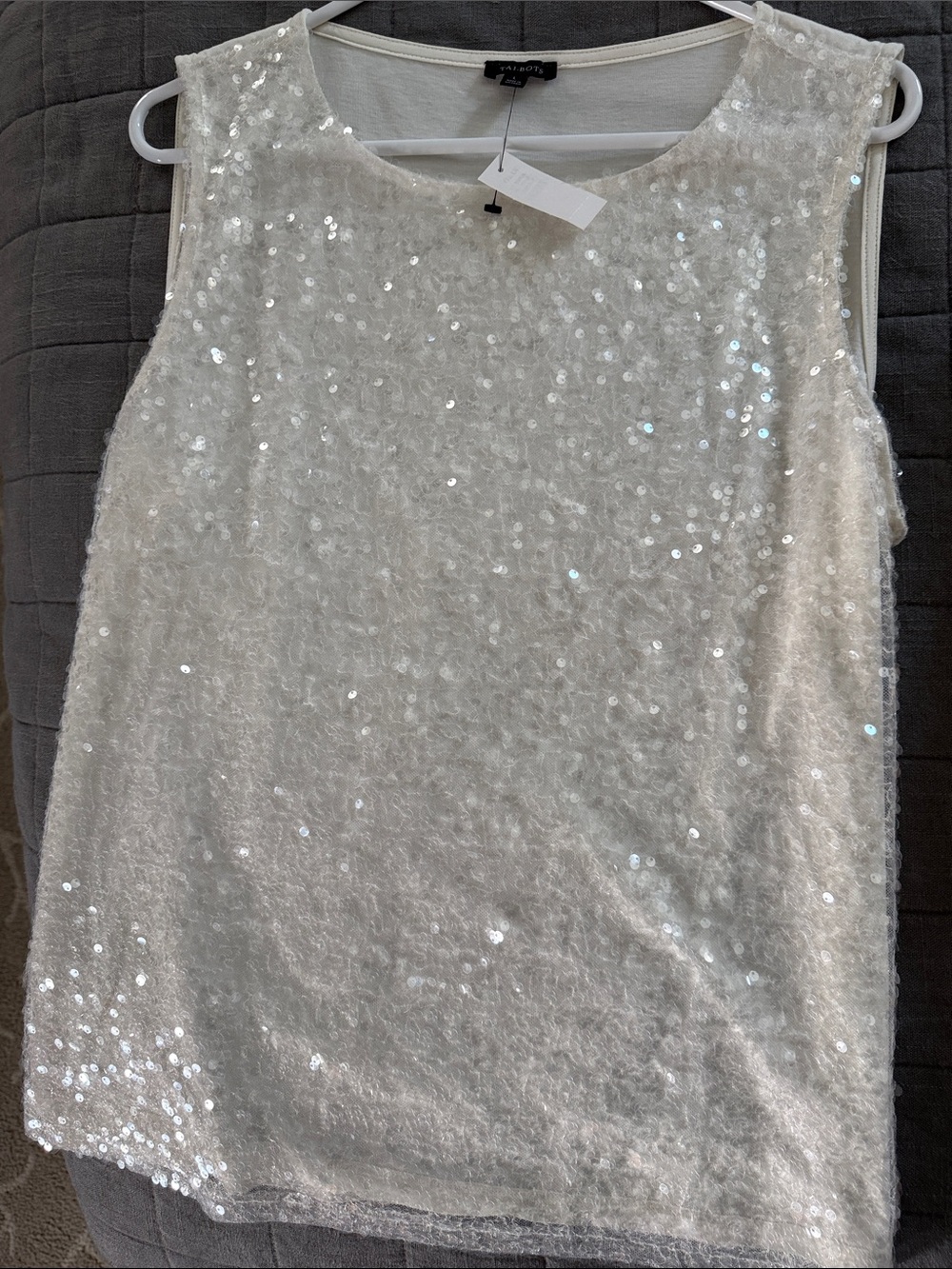 Sleeveless sequin top